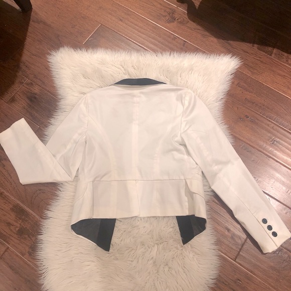 Guess white black velvet collar blazer - Picture 2 of 6
